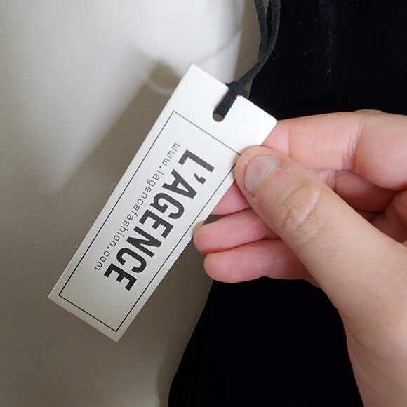 NWT L'AGENCE Halter Neck Velvet Bodycon Mini Dress Black Size 2 - Picture 12 of 13